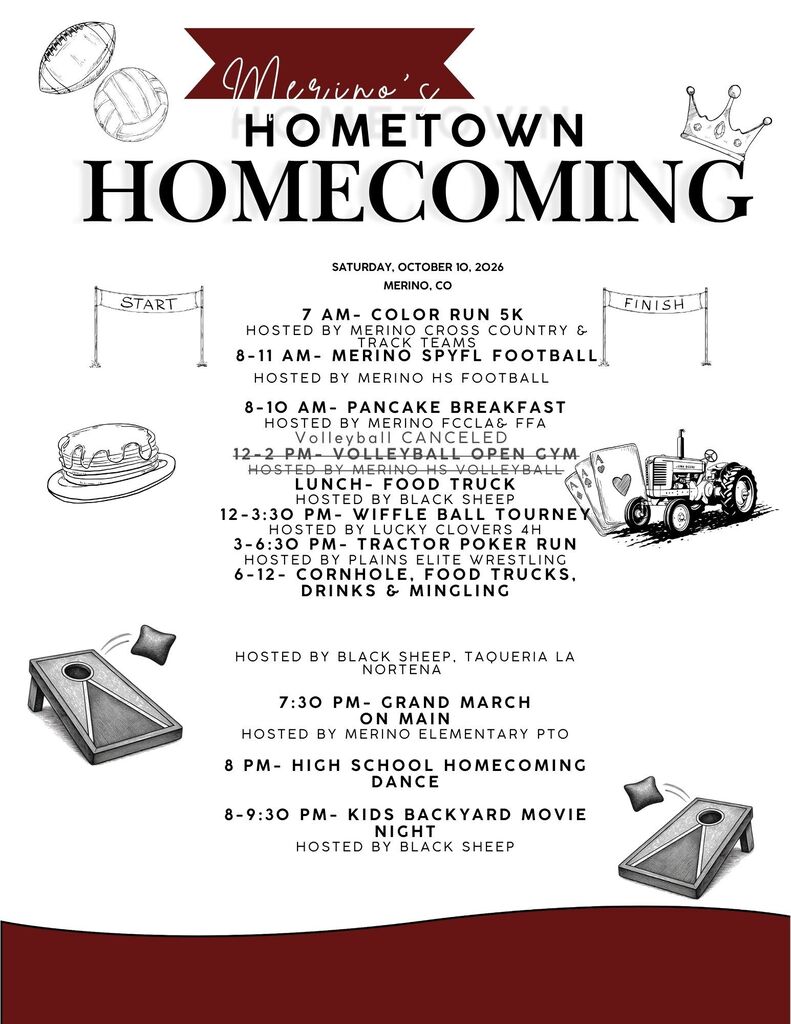 Updated Homecoming Schedule 2026