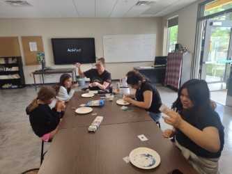 Beading at Culture Camp 2026