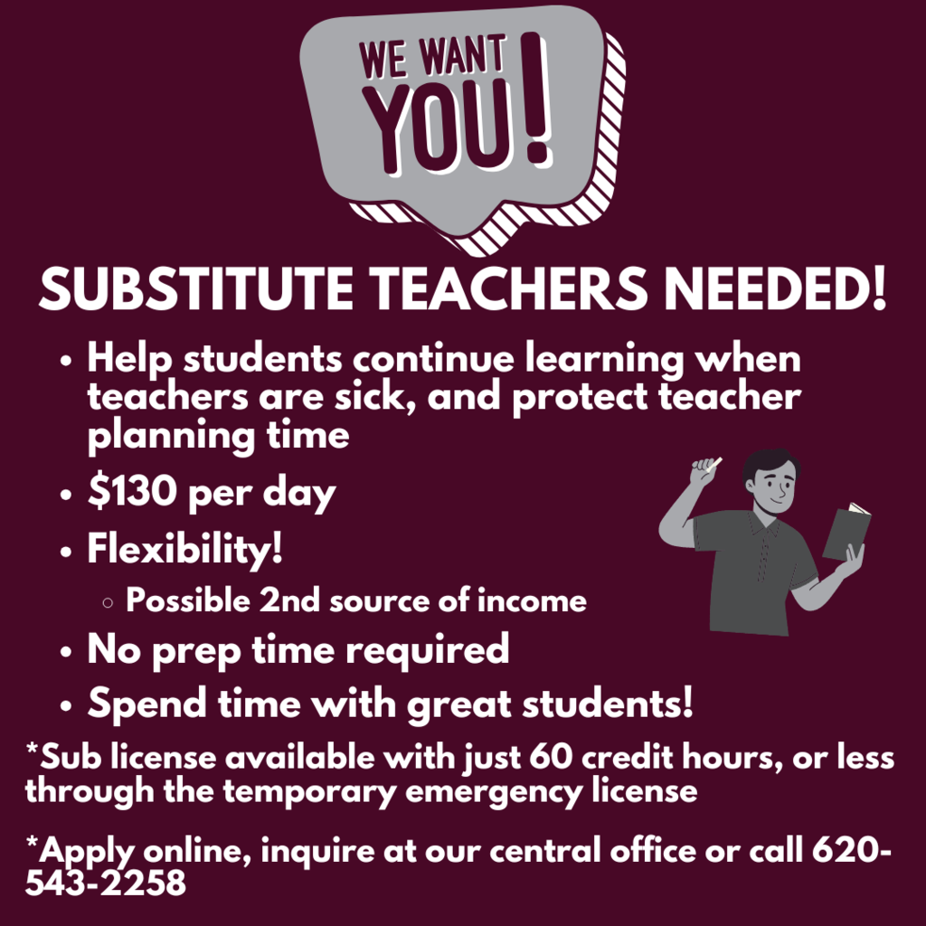 substitutes needed