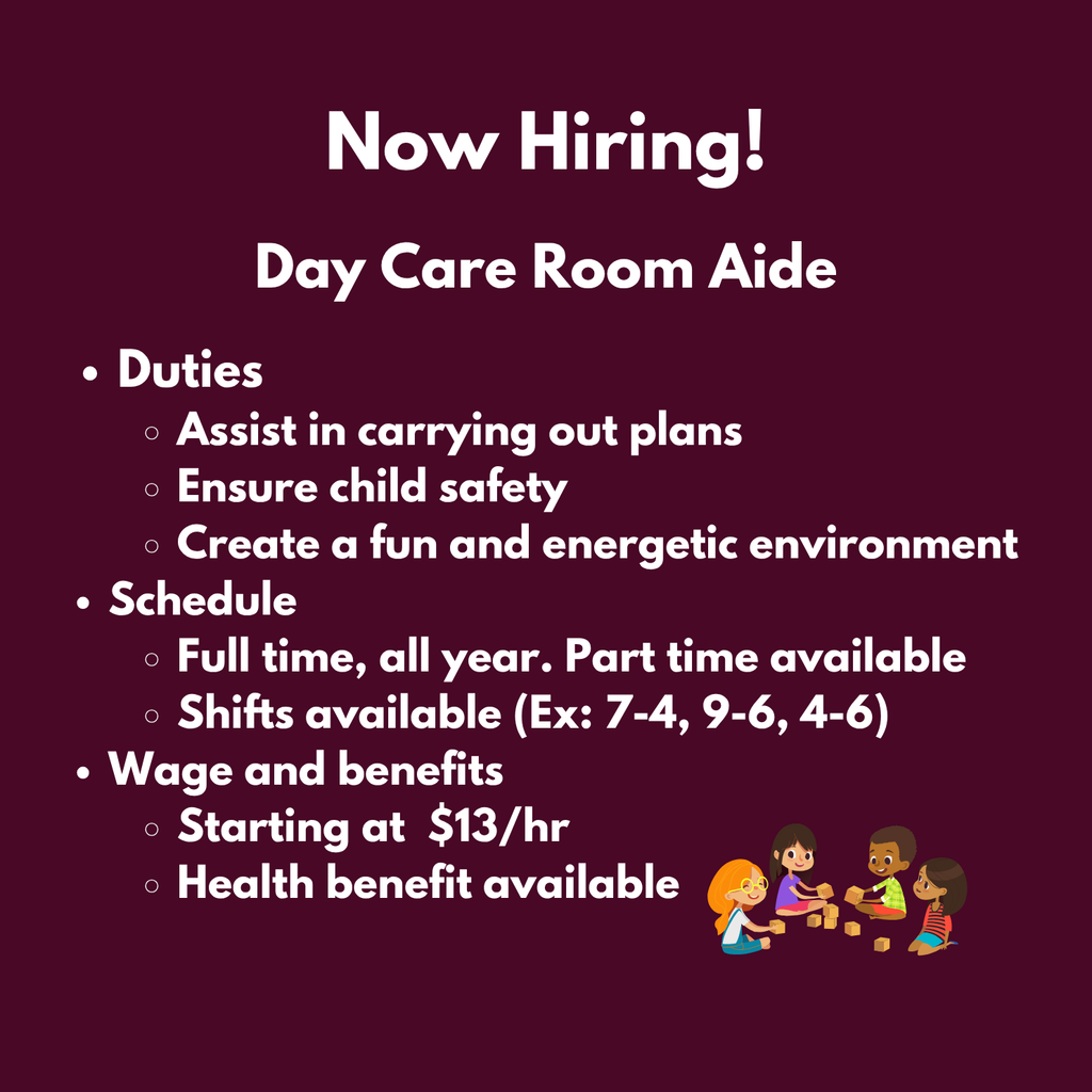 day care aide wanted