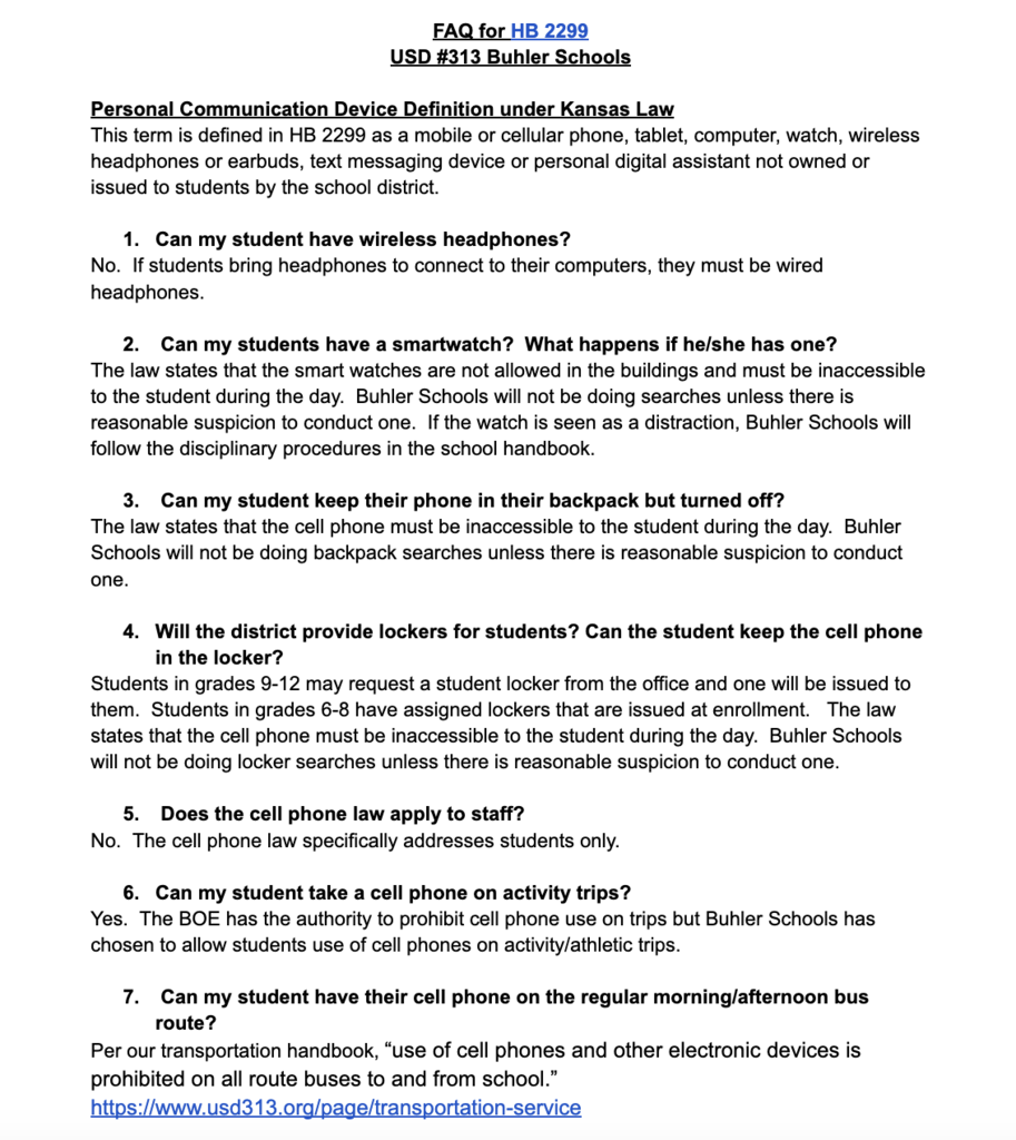 FAQ cell phone