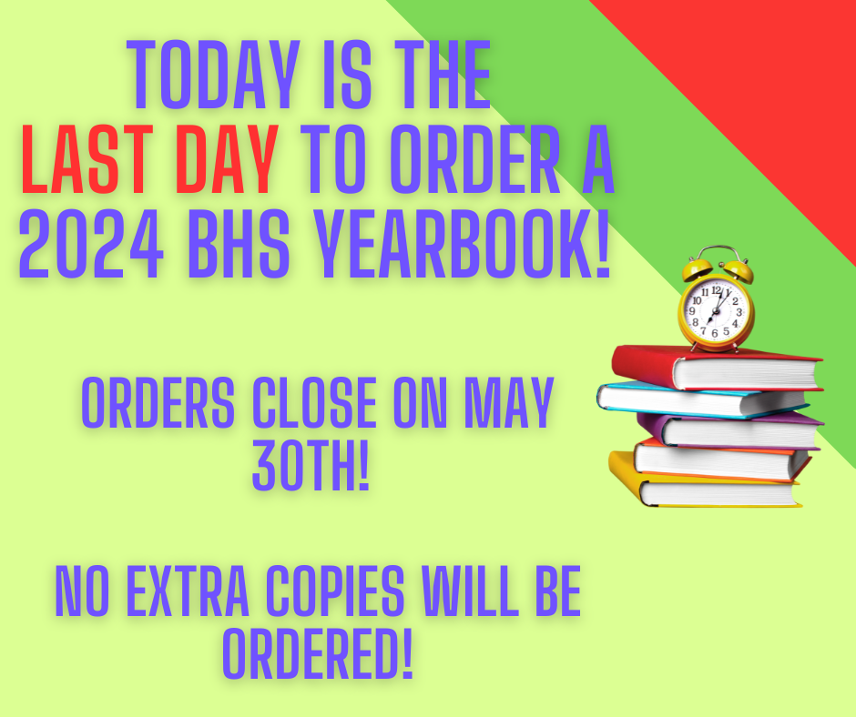 Today is the last day to order a 2024 yearbook!