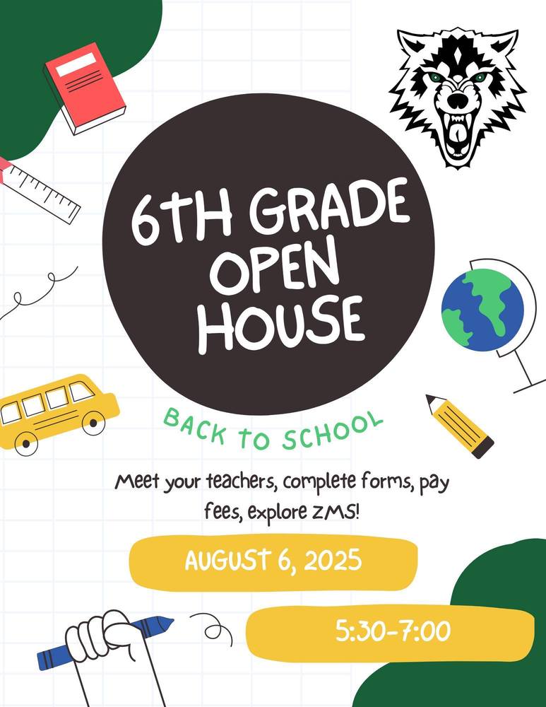 6th grade open house