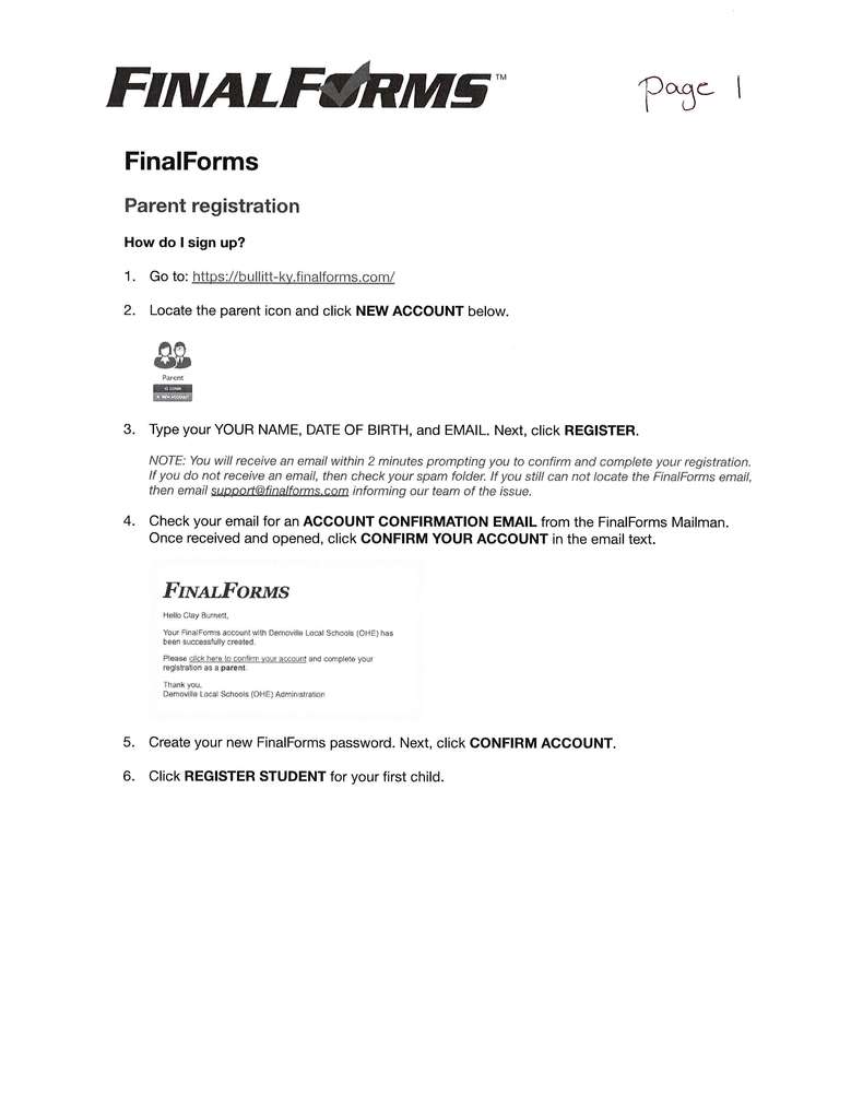 Final Forms, Page 1