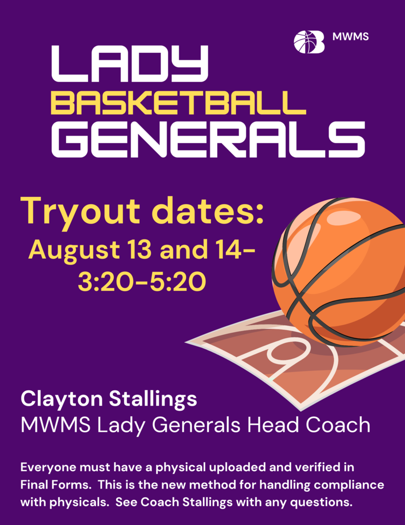 Lady Generals Basketball Tryouts
