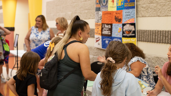 Families and teachers talking