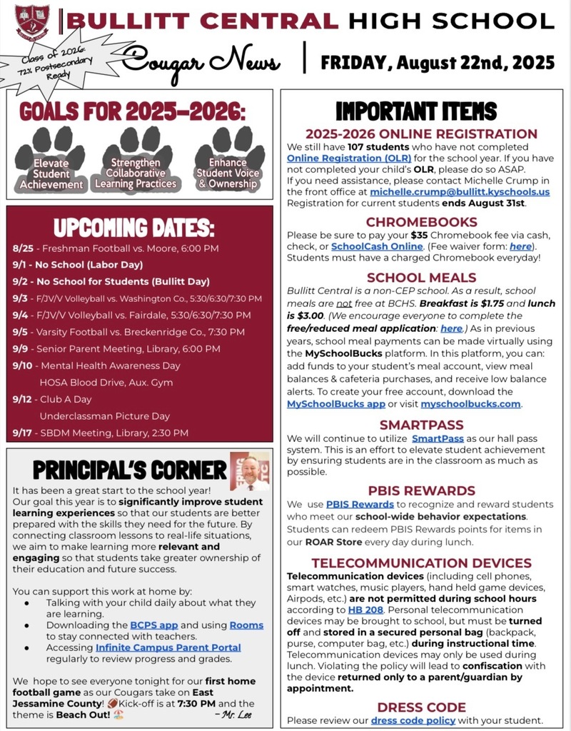 Cougar News 8/22