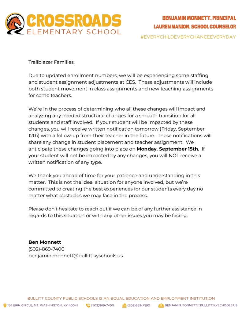Staffing Changes Updates (September 11, 2025)