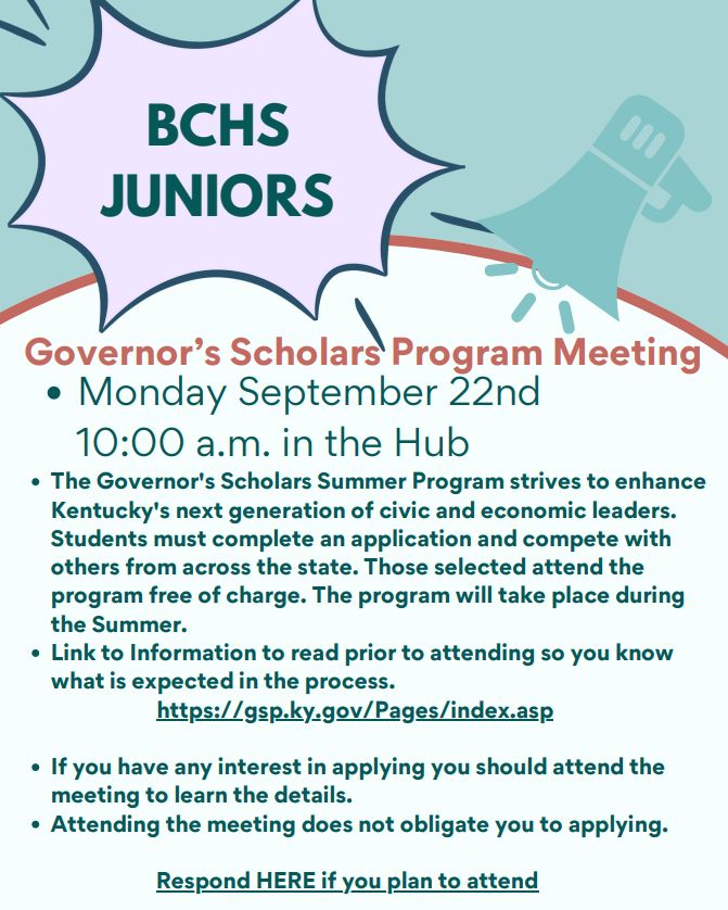 Juniors Governor's Scholar Program
