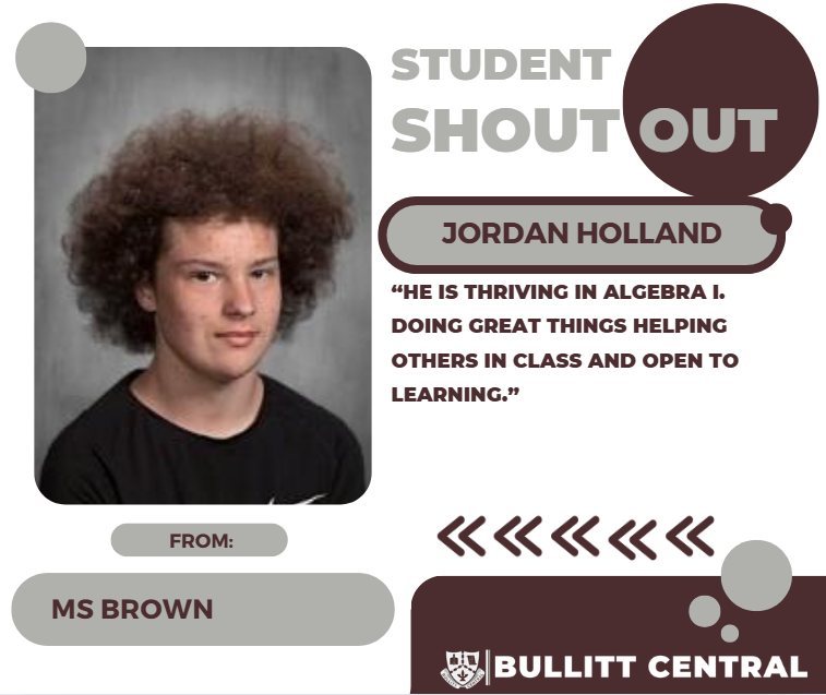 Student Shout out! 