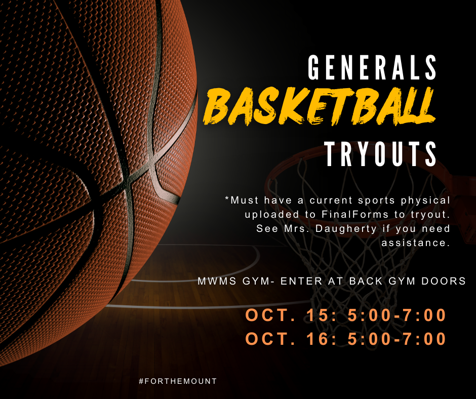 Generals Basketball Tryouts