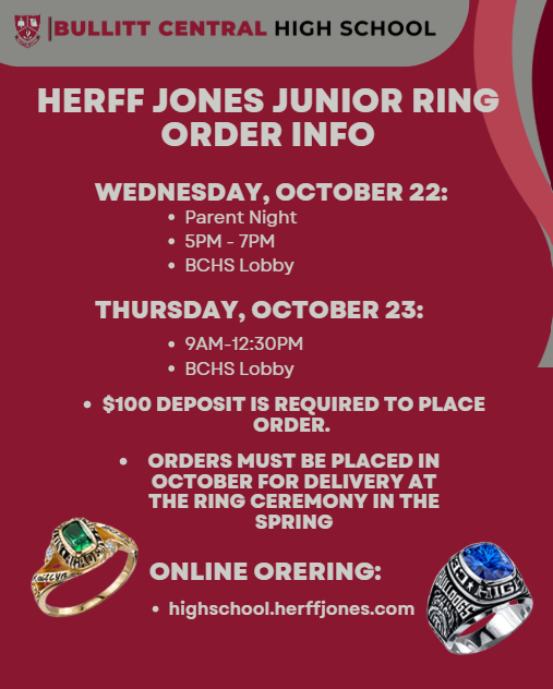 Junior Ring ordering info.