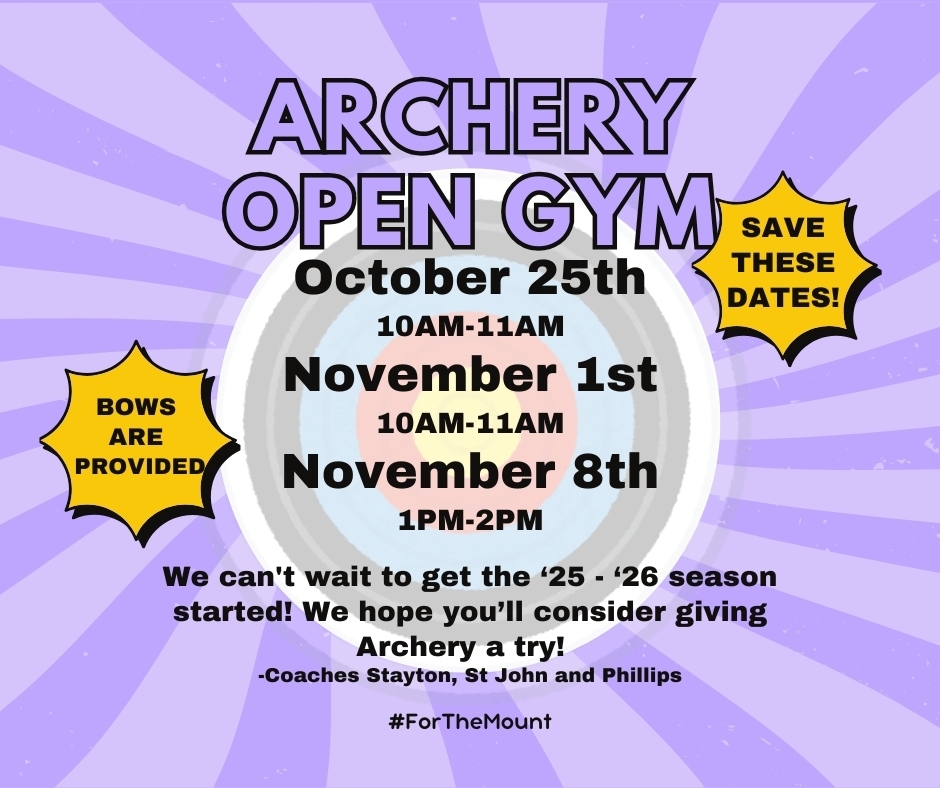 MWMS 2025-2026 Important Dates/Open Gym