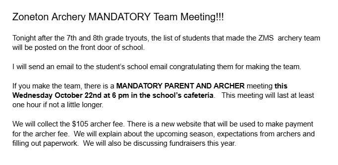 archery team