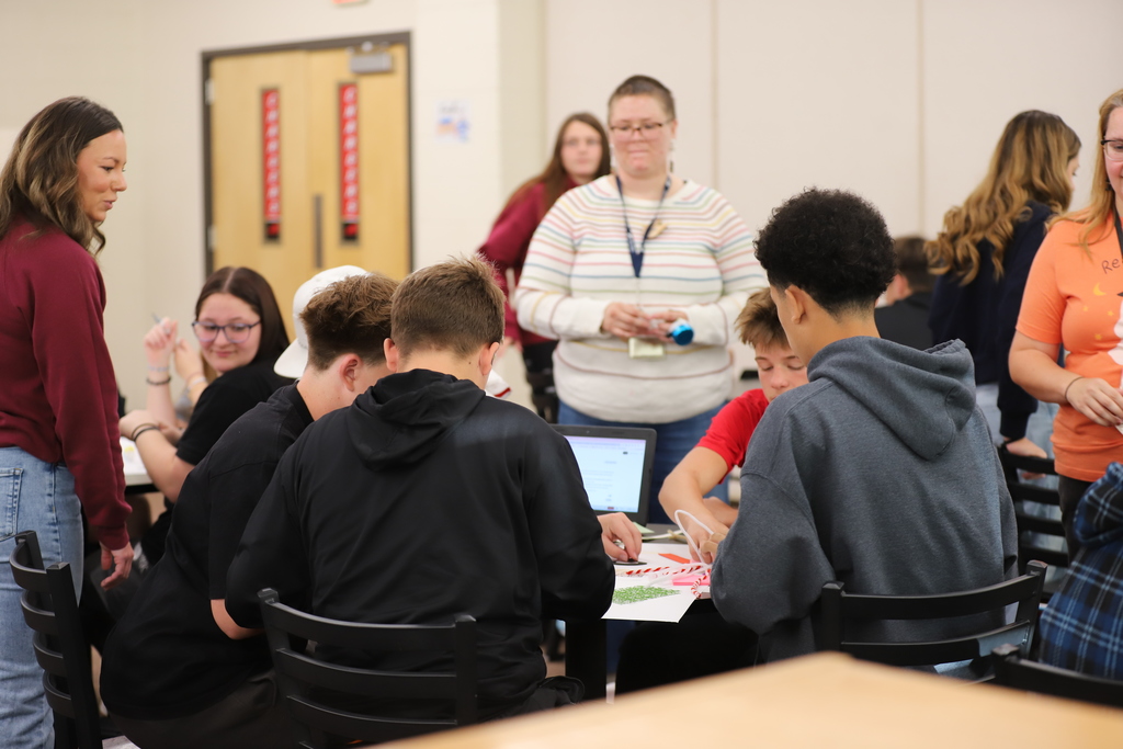 Students working in a group