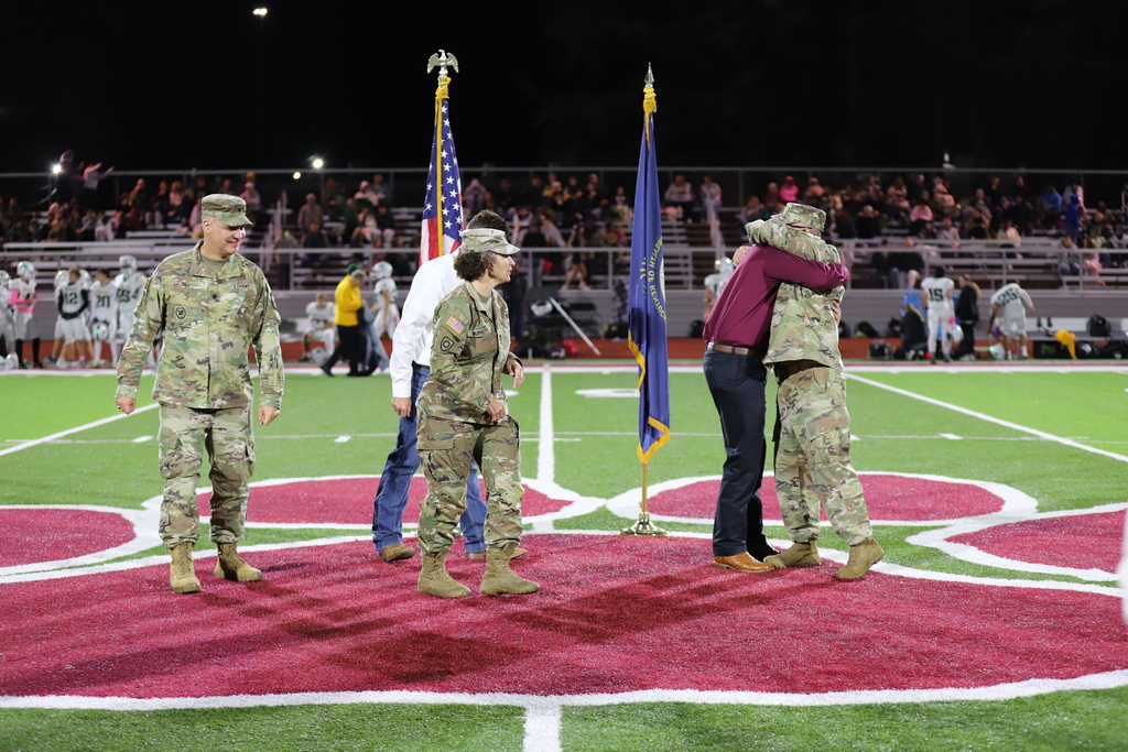Celebrating the Military Swearing In with a Hug