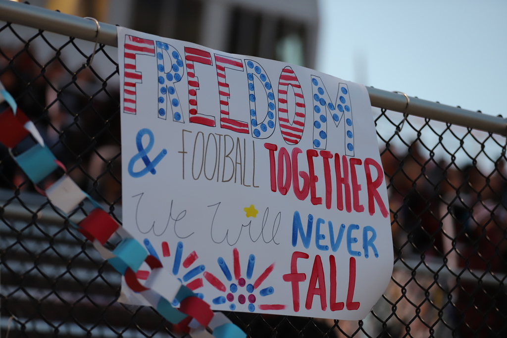 Freedom and Football Poster