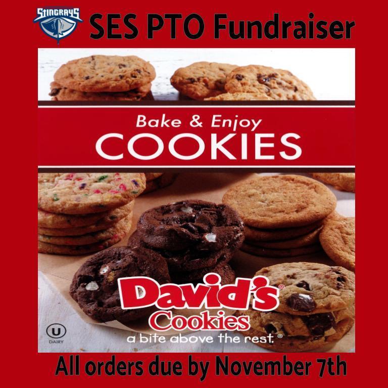 Attention Cookie Bakers and Eaters!!! The SES PTO Winter Fundraiser is underway.  Order forms went home yesterday with our Stingray students.  All orders are due Nov. 7.