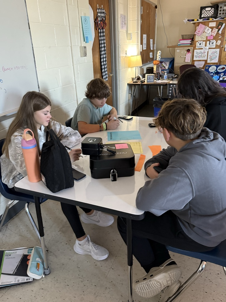 Mrs. Waffords and Mrs. Hoben 8th grade math students are Solving linear equations to get break the code!