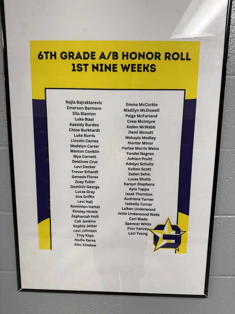 6th grade Honor Roll