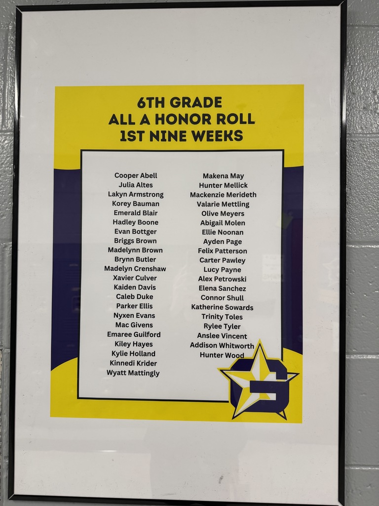 6th grade Honor Roll
