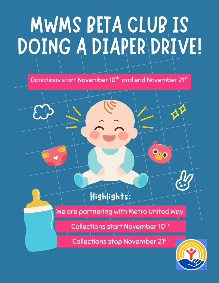 MWMS Beta Club Diaper Drive