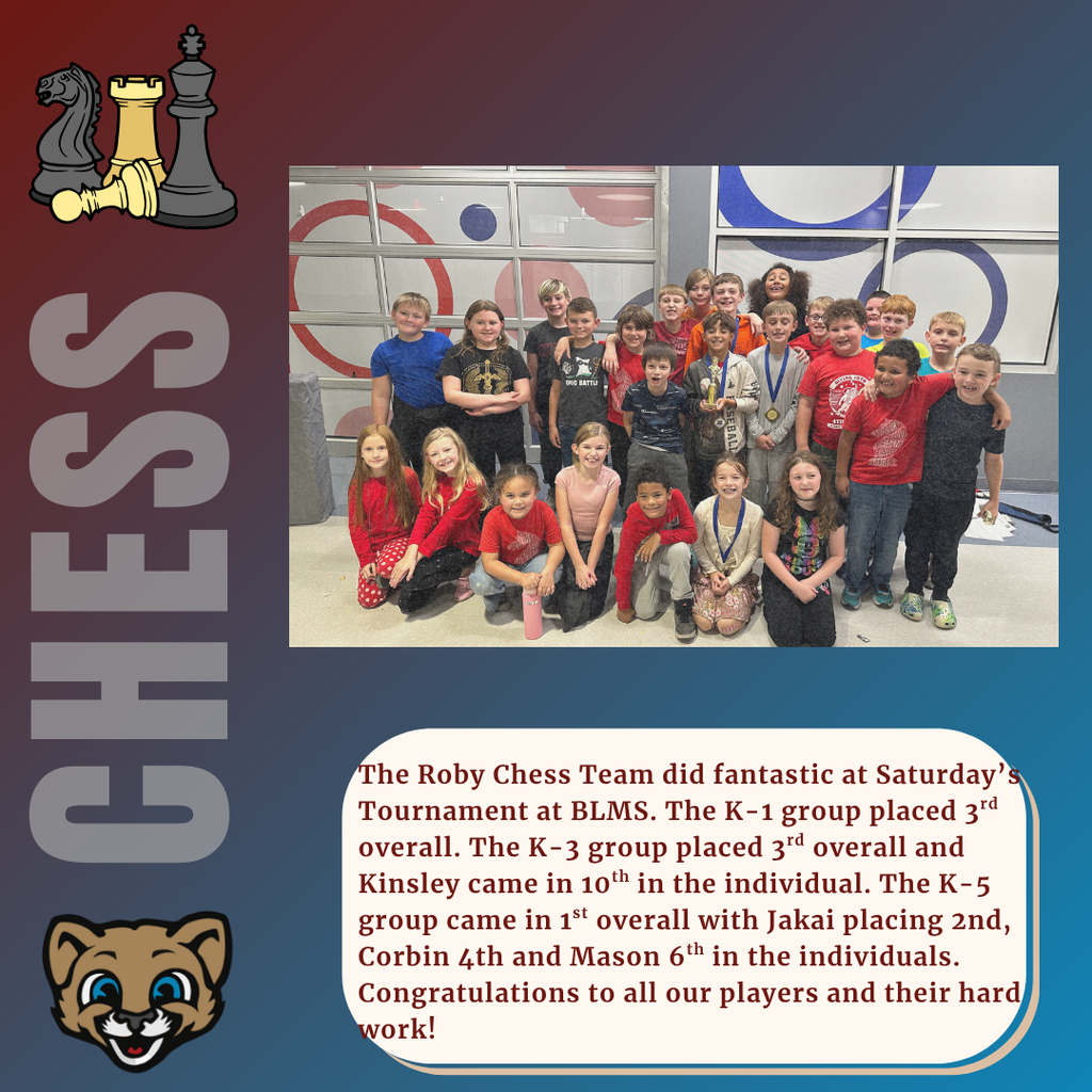 Chess team at BLMS tournament