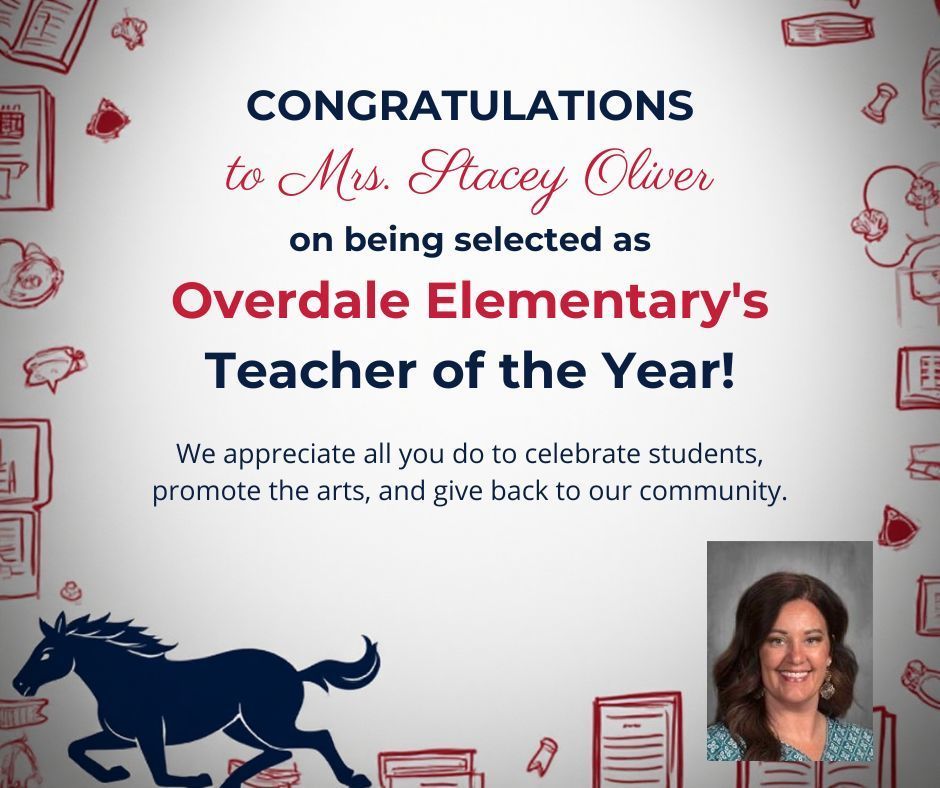 Mrs. Oliver selected as Overdale Teacher of the Year