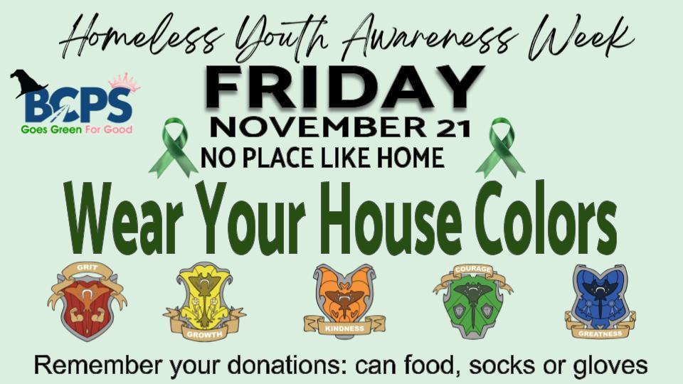 Friday! There is no place like home - - - Wear your house colors!