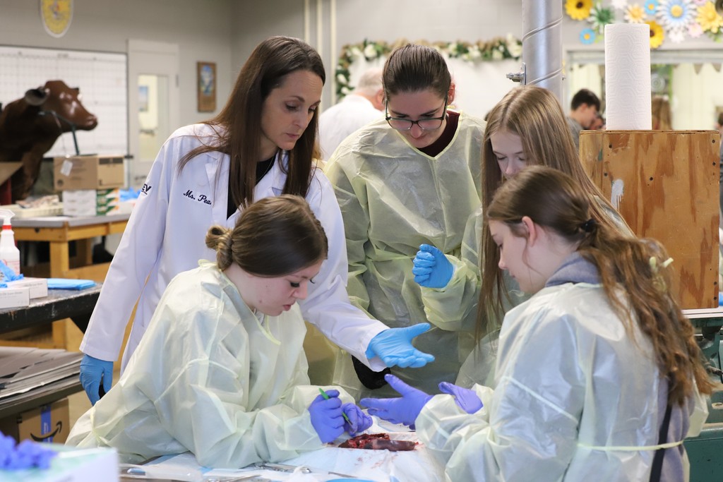 Mrs. Peake with Students