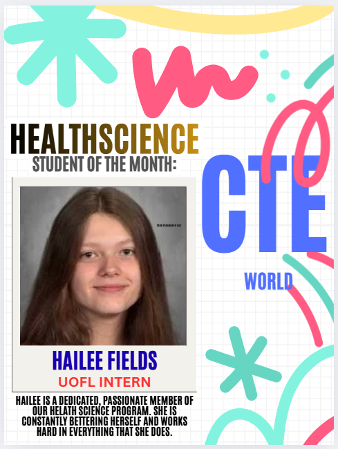 CTE student of the month