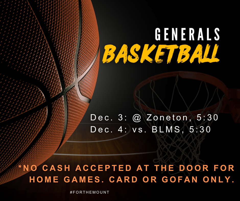 Good luck Generals Basketball