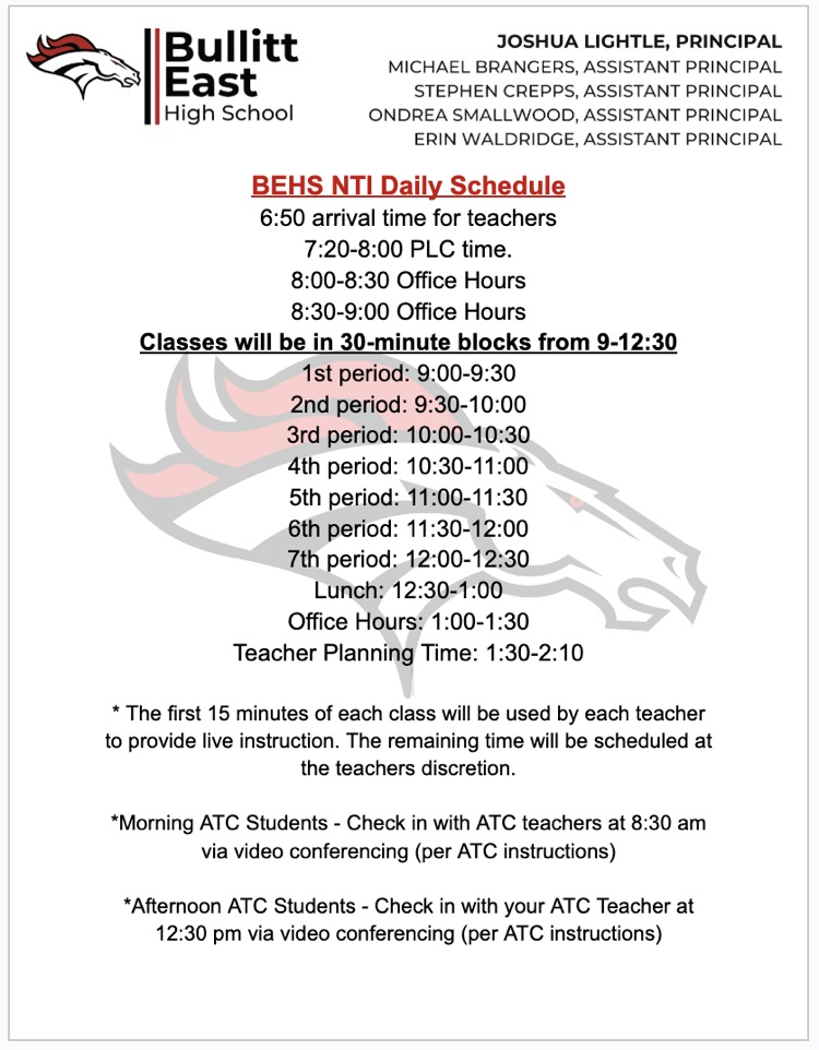 NTI Schedule