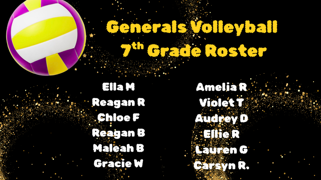 7th Grade Volleyball Roster