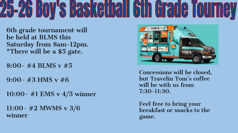 Boy's Basketball 6th Grade Tournament