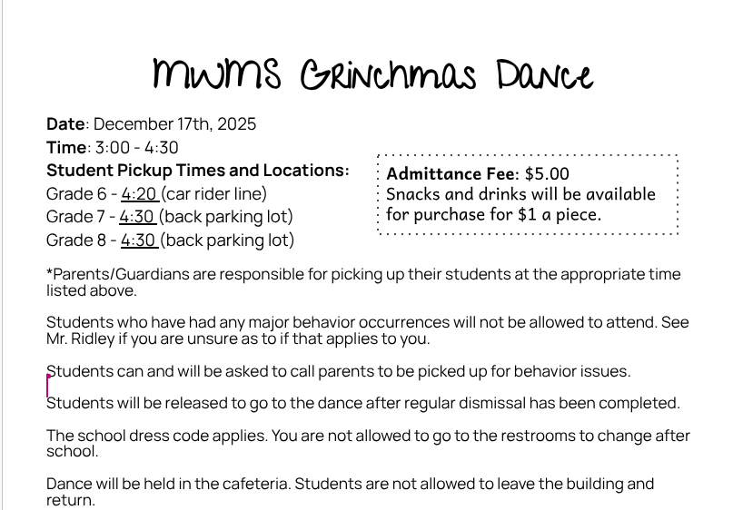 GRINCHMAS Dance Permission Slip