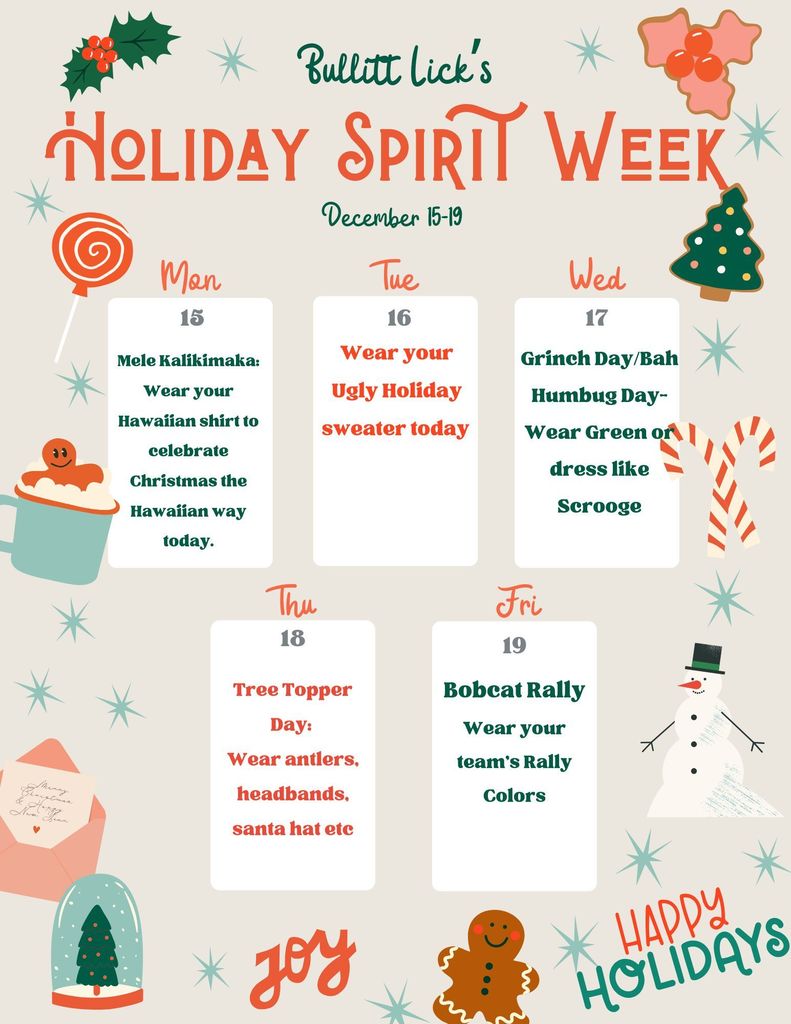 Student and Staff Spirit Week!