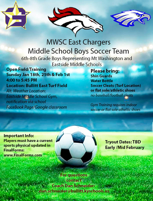 MWMS Boys Soccer Information 
