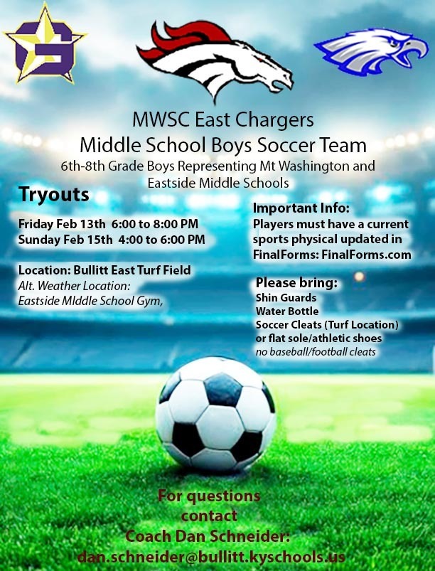 MWMS Boys Soccer Tryouts