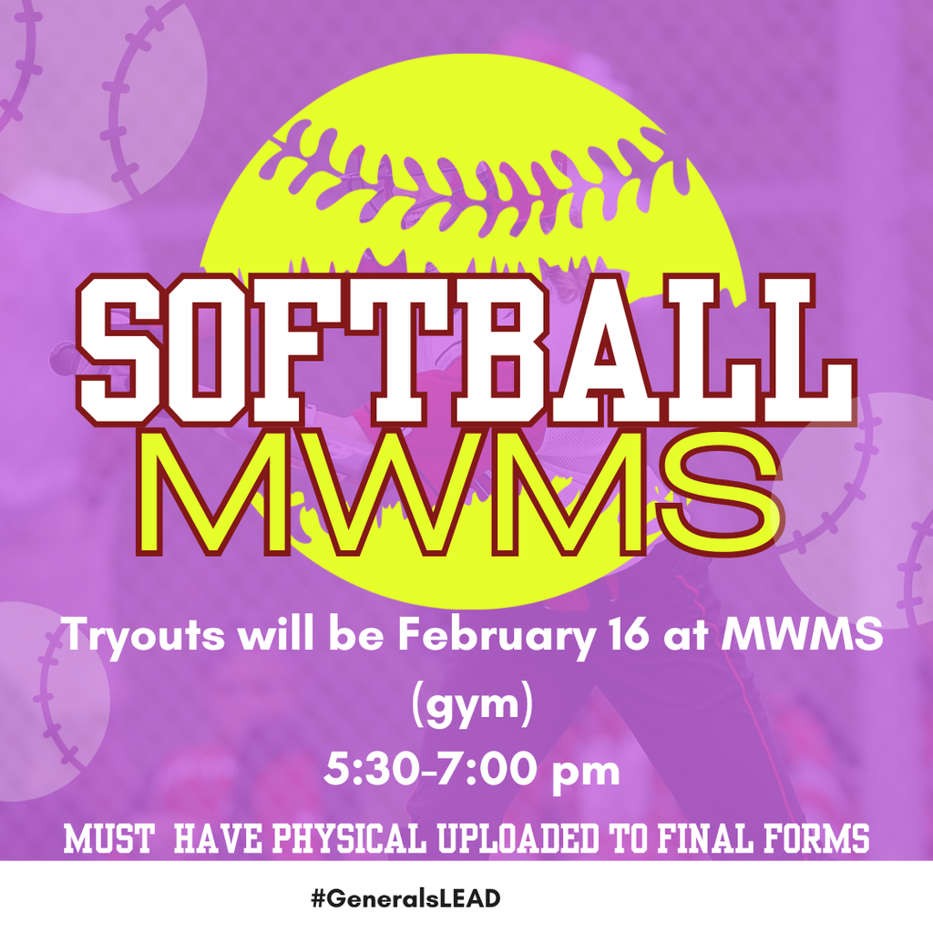 MWMS Softball Tryout Information