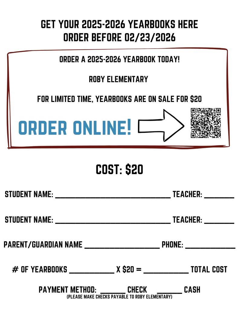 yearbook order form
