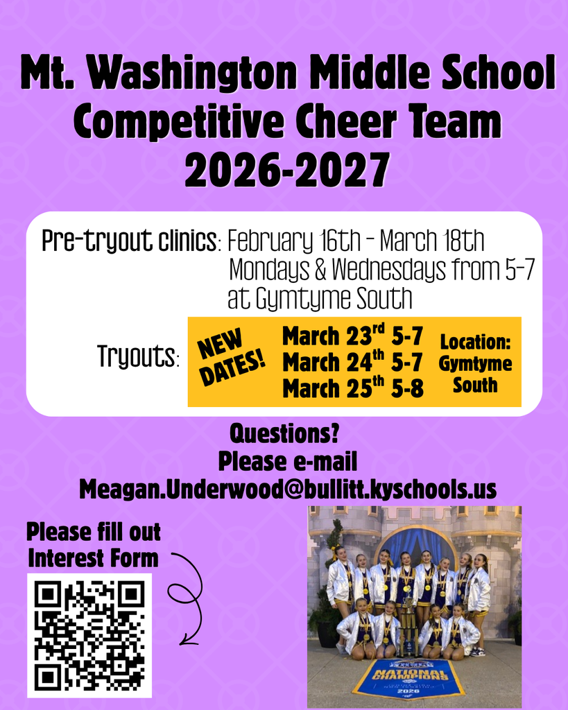 UPDATED MWMS Cheer Information/Tryouts