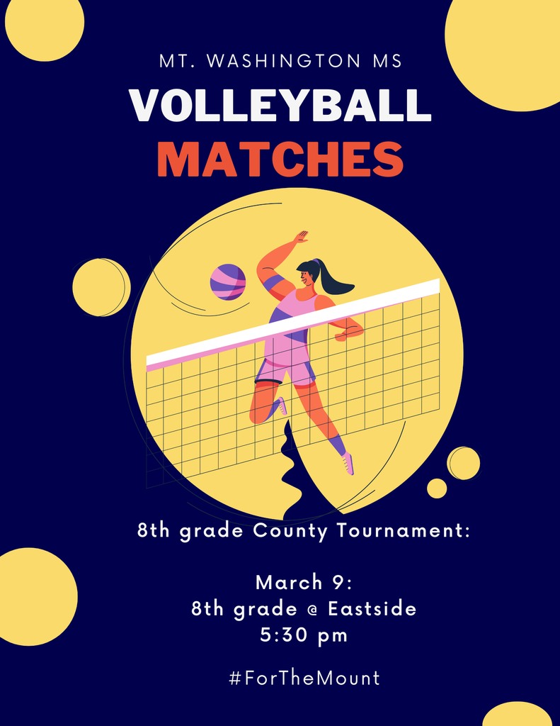 Good luck 8th grade Generals Volleyball Team