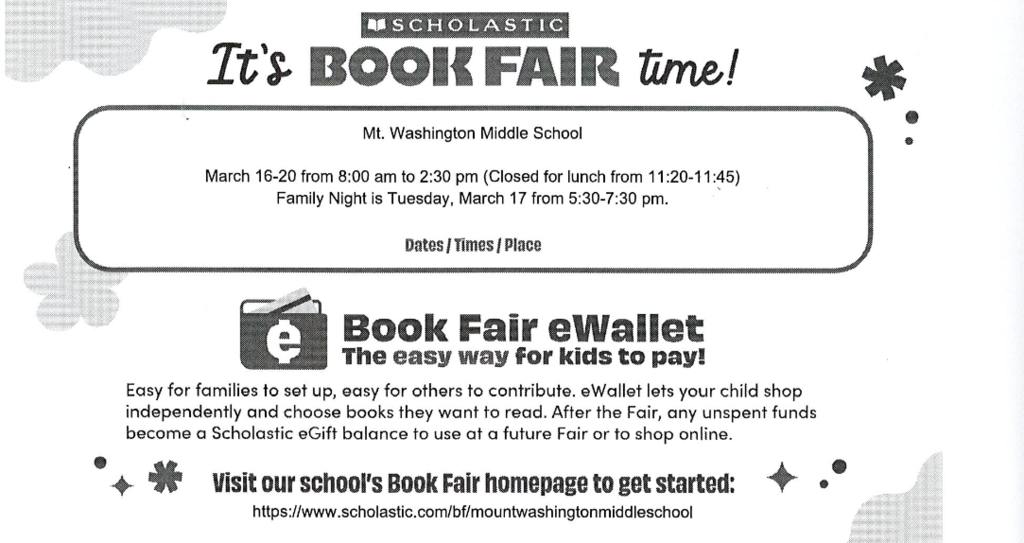MWMS Spring Book Fair E-Wallet Information