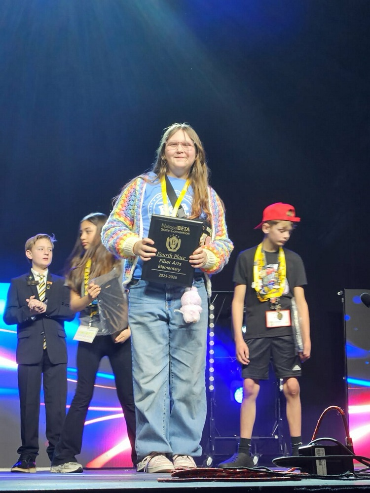 Aubrey receiving 4th place