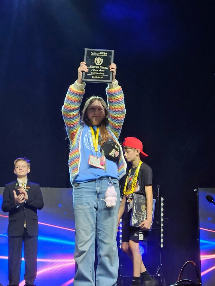 Aubrey receiving 4th place