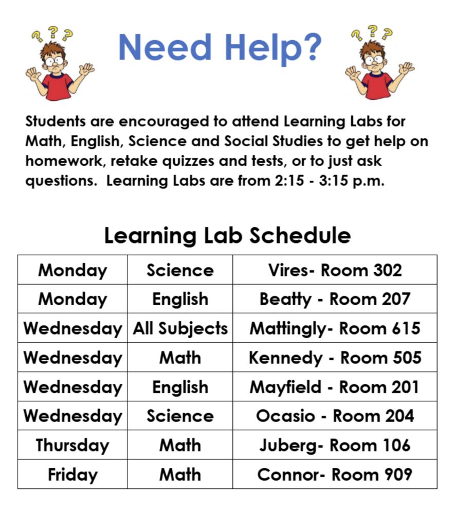 Learning Lab Schedule