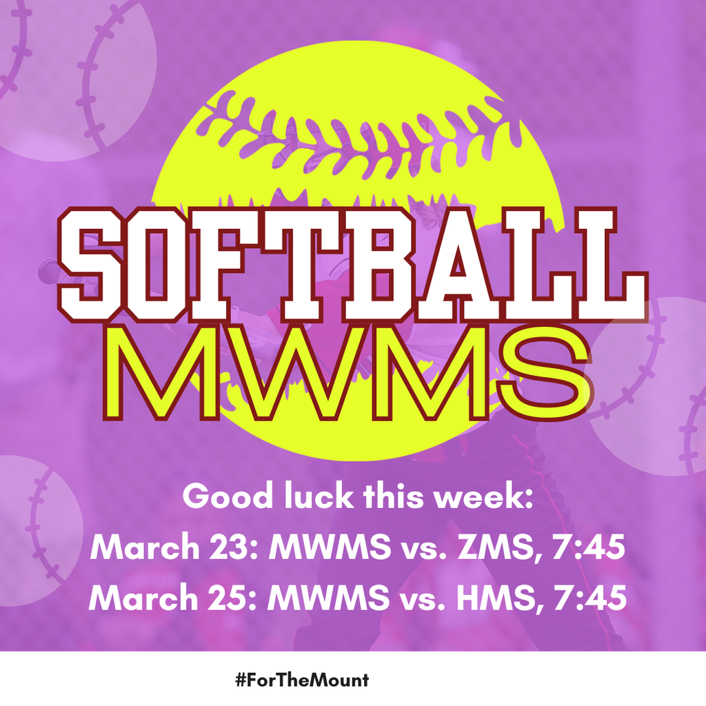 Good luck MWMS Softball