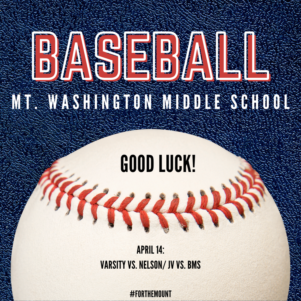 Good luck MWMS Baseball Team