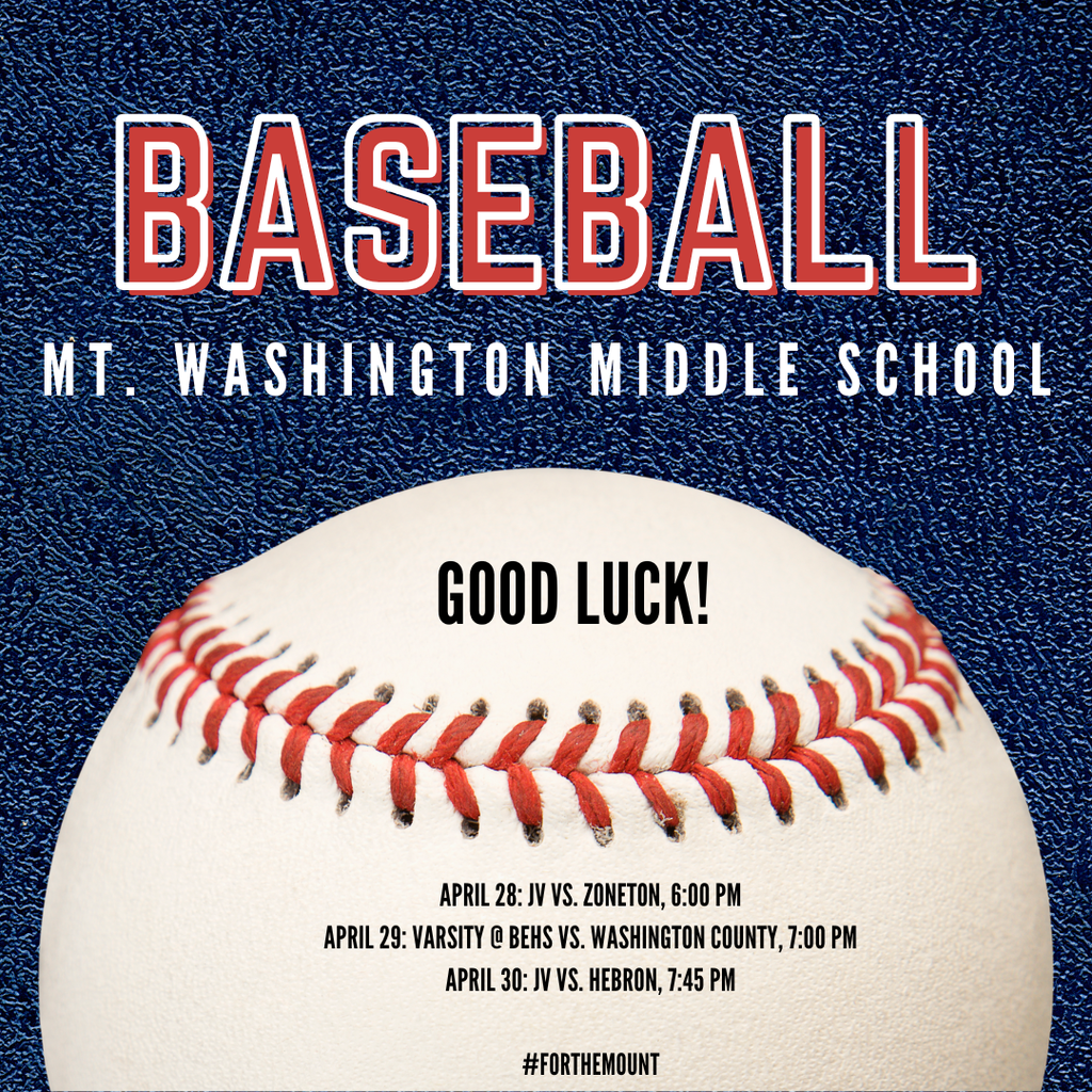Good luck MWMS Baseball Team